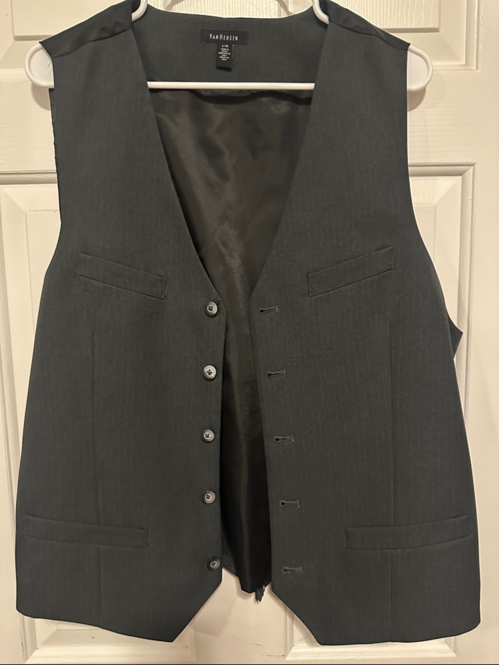 Van Heusen Men's Dark Gray Dress Vest